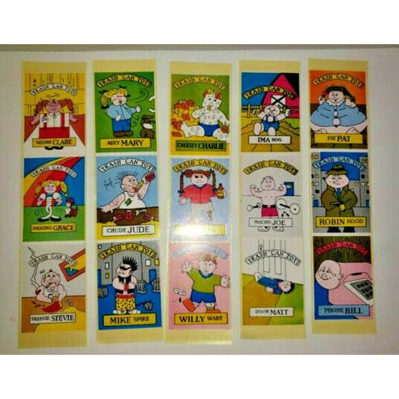 15 Trash Can Tots Vending Machine Stickers New Old Stock A (298) - Picture 2 of 3